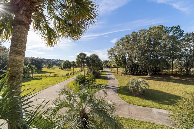 surrounding community featuring a yard