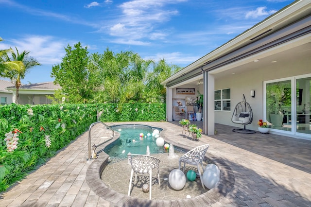 view of pool with a patio