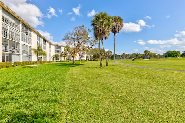 view of home's community featuring a lawn