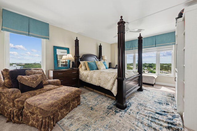 bedroom with carpet