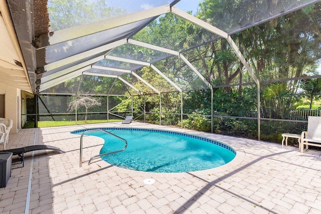 4590 Live Oak Blvd, Delray Beach, FL 33445 - outdoor pool with a patio and a lanai