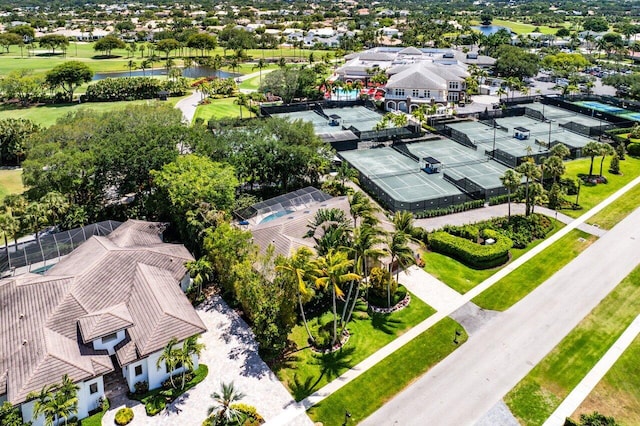 4590 Live Oak Blvd, Delray Beach, FL 33445 - aerial view featuring a water view and a residential view