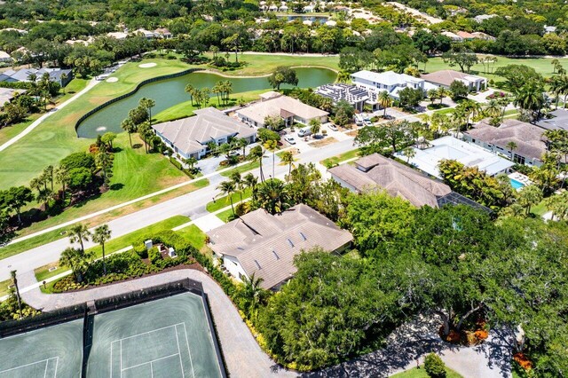 4590 Live Oak Blvd, Delray Beach, FL 33445 - bird's eye view with a water view, golf course view, and a residential view
