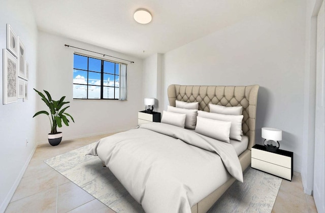 view of tiled bedroom