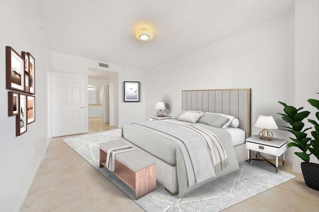 view of tiled bedroom