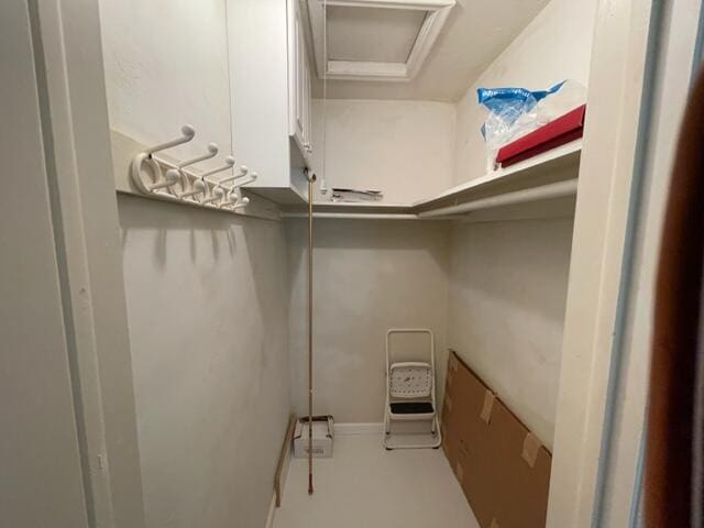 view of walk in closet