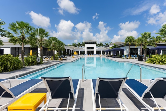 view of pool with a patio area