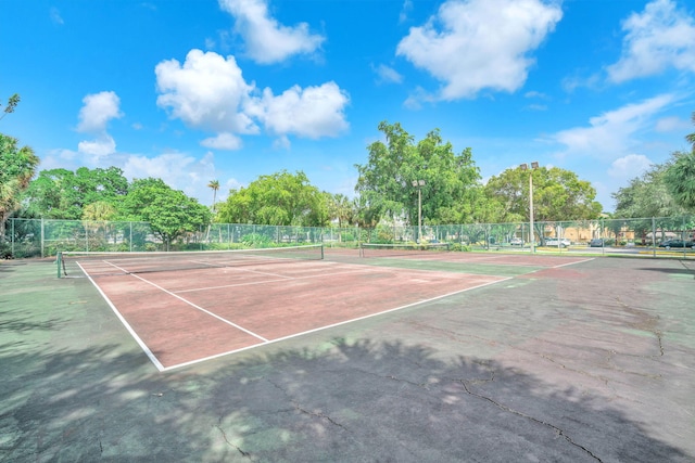 view of tennis court