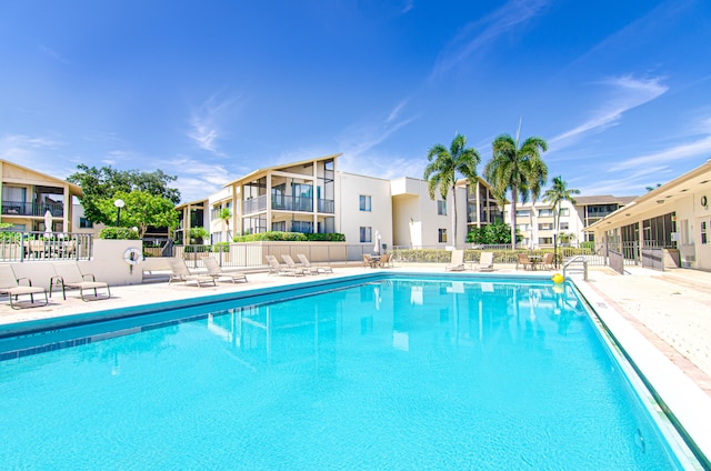 view of pool with a patio