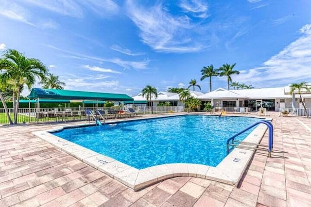 view of pool with a patio area