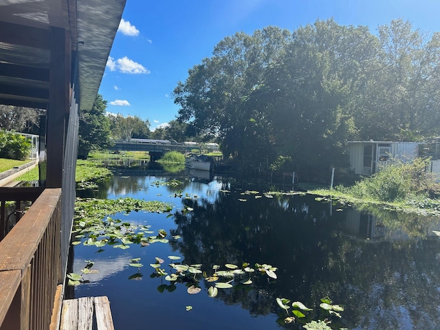 view of property view of water