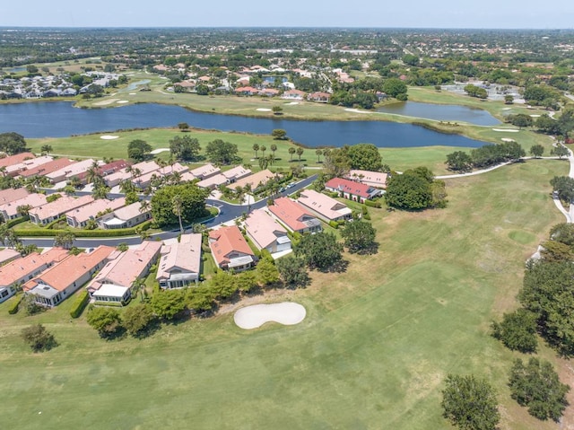 6090 Evian Pl, Boynton Beach, FL 33437 - drone / aerial view with a residential view, view of golf course, and a water view