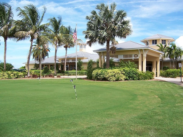 surrounding community featuring a lawn