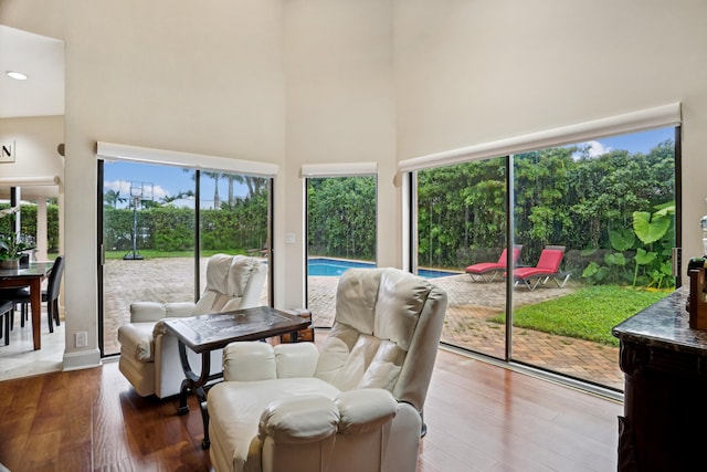 sunroom with plenty of natural light