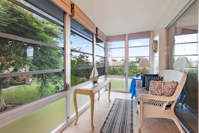 view of sunroom