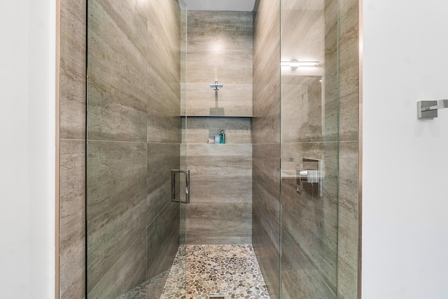 bathroom featuring walk in shower