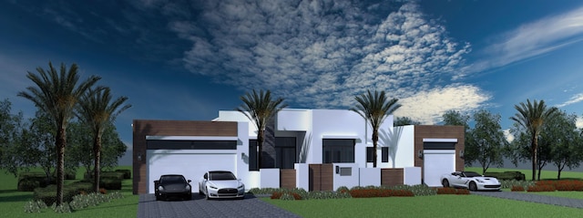 contemporary house with a garage