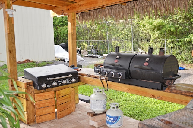 view of patio / terrace featuring area for grilling