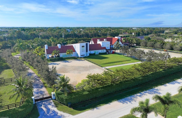 aerial view featuring a rural view