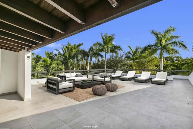 view of patio with a balcony