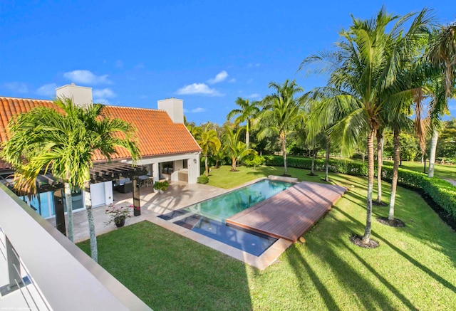 view of patio featuring an outdoor hangout area