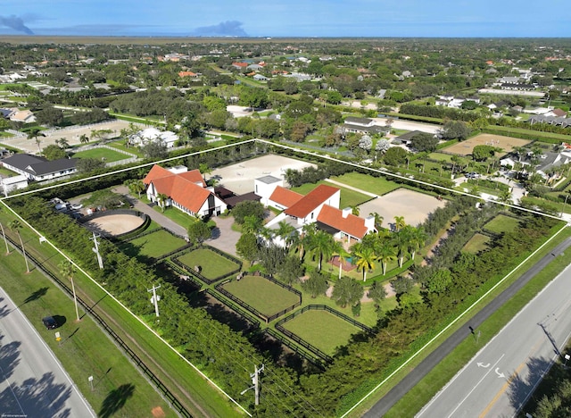 drone / aerial view featuring a rural view