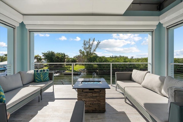 view of sunroom