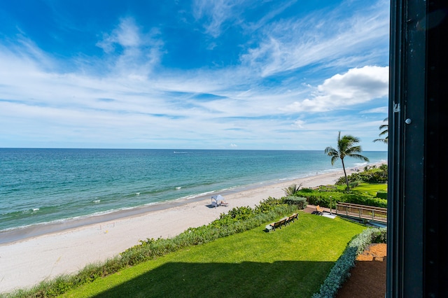 water view with a beach view