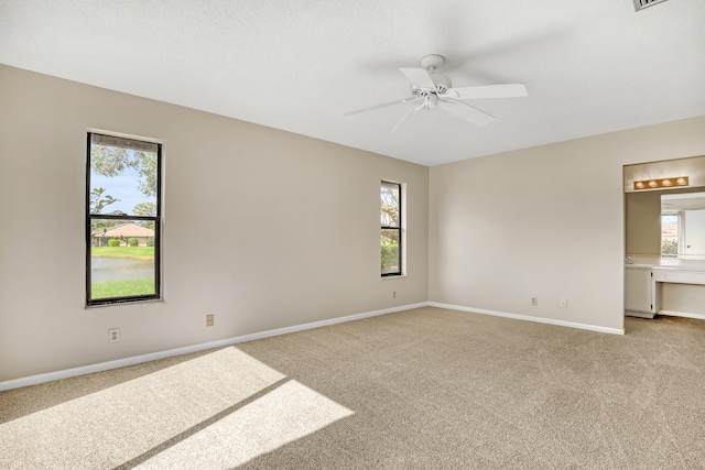 spare room featuring light carpet and a healthy amount of sunlight