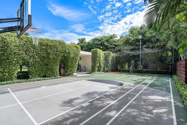 view of basketball court