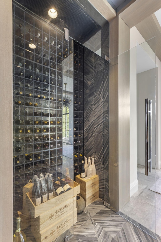 view of wine room