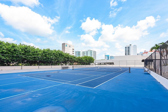 view of tennis court