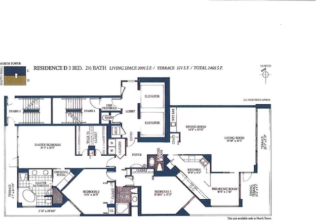 525 S Flagler Dr Unit 28D, West Palm Beach, FL 33401 - floor plan / room layout