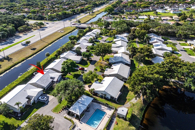 22230 Cameo Dr E, Boca Raton, FL 33433 - birds eye view of property featuring a residential view and a water view