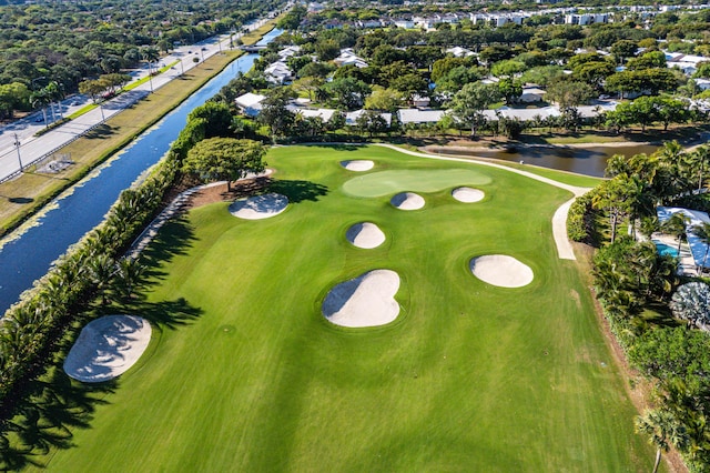 22230 Cameo Dr E, Boca Raton, FL 33433 - drone / aerial view featuring view of golf course and a water view