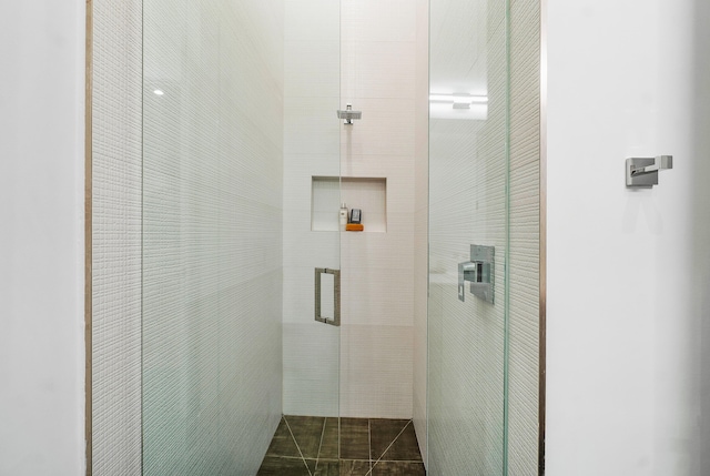 bathroom featuring walk in shower