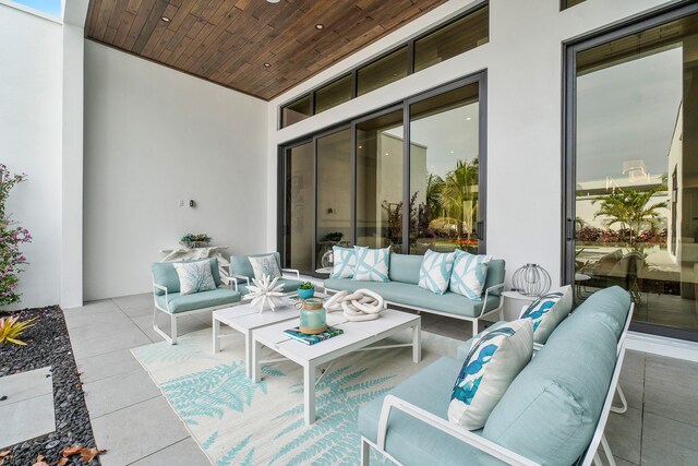 view of patio featuring outdoor lounge area