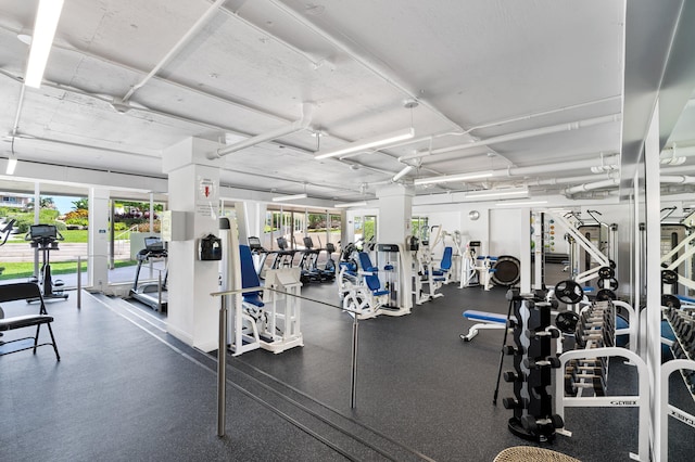 view of exercise room