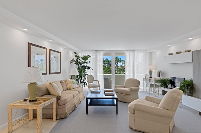 view of carpeted living room