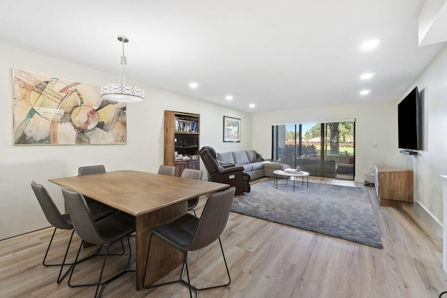 dining room featuring light hardwood / wood-style flooring