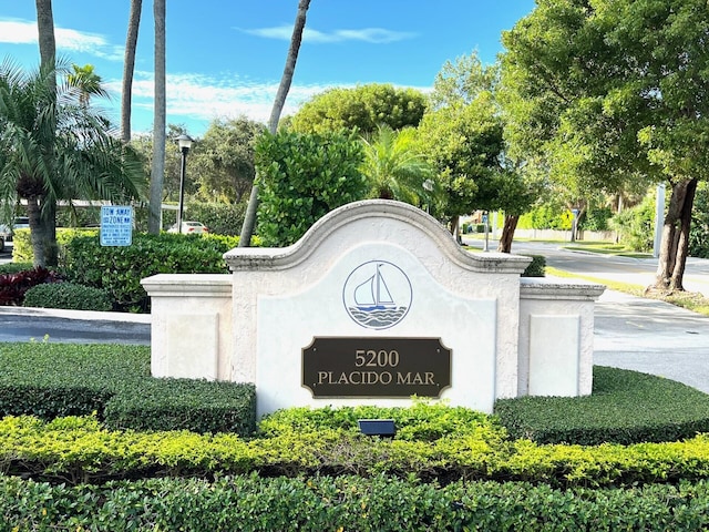 view of community sign