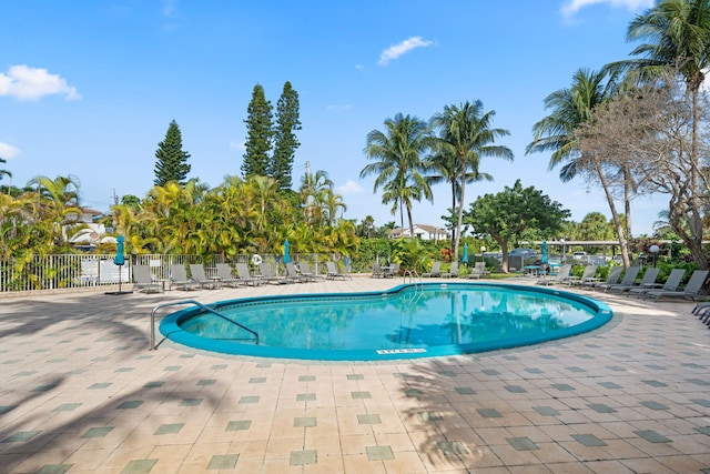 view of pool with a patio area