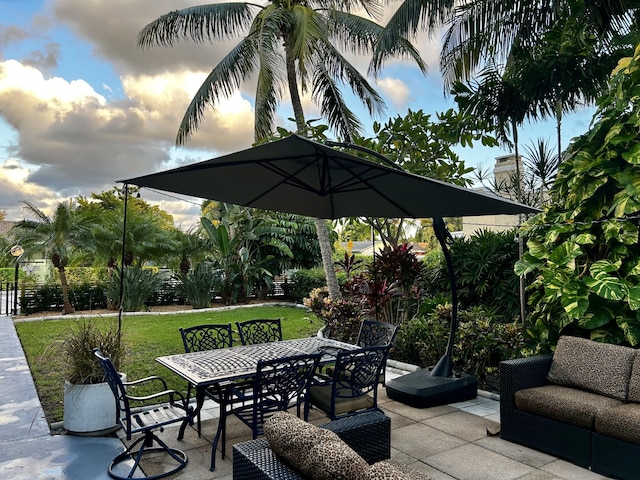 view of patio / terrace featuring outdoor dining area