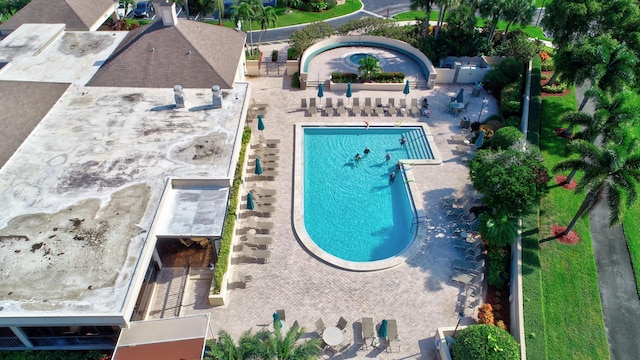 view of pool with a patio area