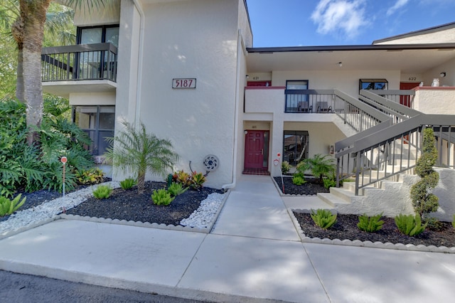 exterior space with a balcony