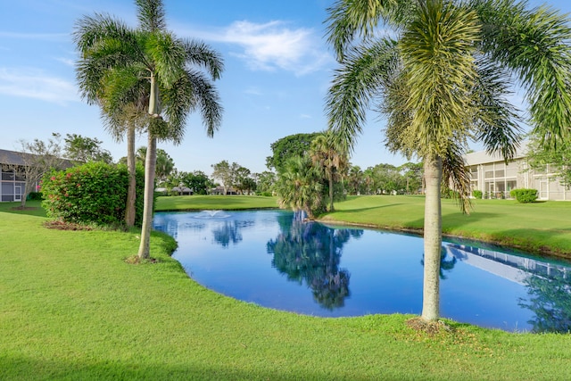 view of water feature