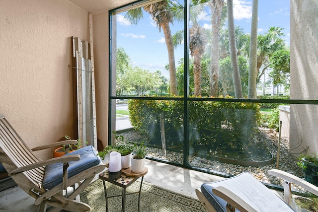 view of sunroom