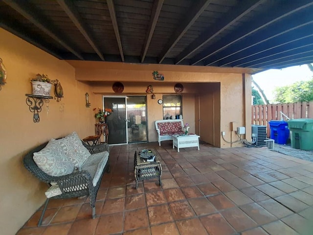 view of patio / terrace with central AC