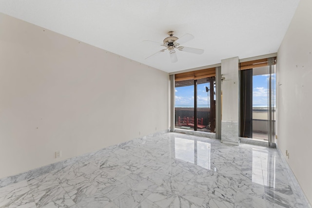 empty room with ceiling fan