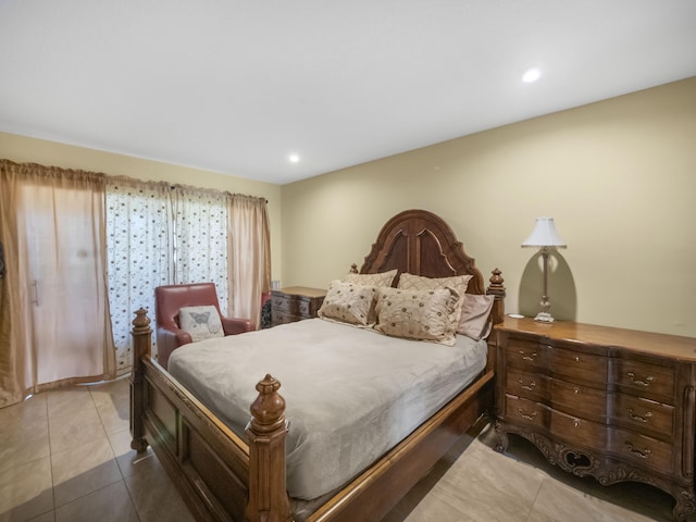 bedroom featuring tile flooring